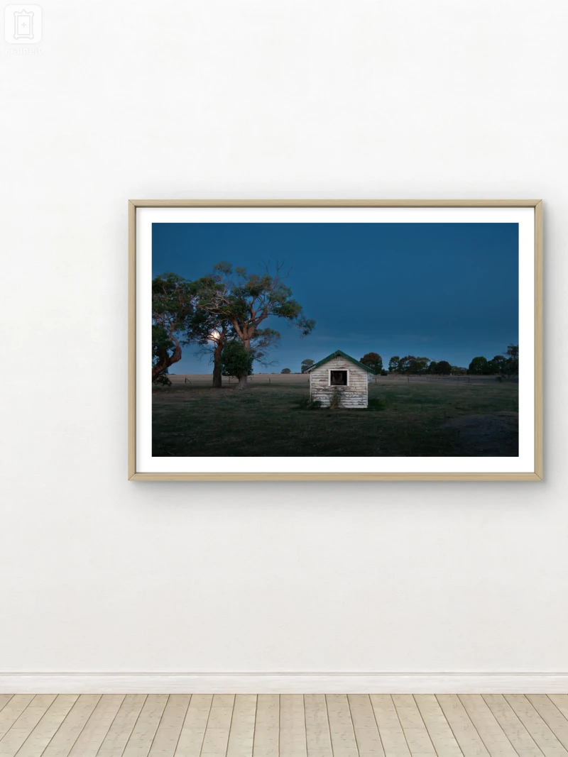 Moon over Dromana - Framed